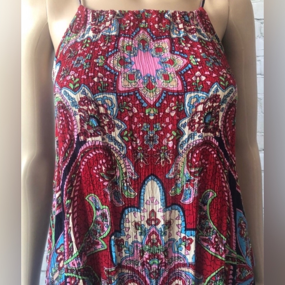 🎊🛍HOSTESS PICK🎊🛍Handkerchief halter boho paisley print flowy tank top medium